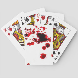 Blood splatter 2 creepy Halloween playing cards