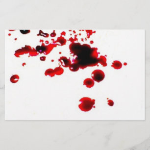Blood splatter 2 creepy Halloween stationary Stationery