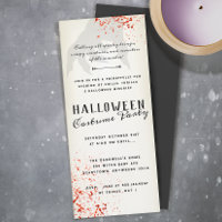 Blood Splatter Adult Halloween Party Invitation