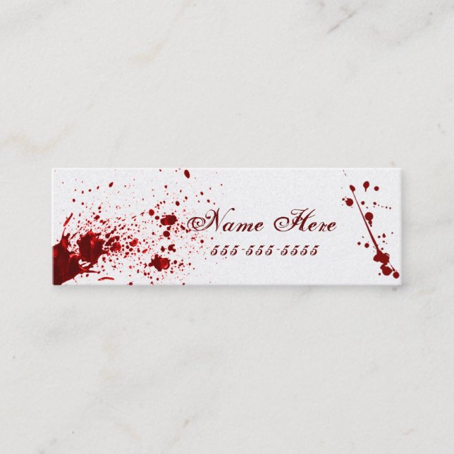 Blood Splatter Business Card V2 (Front)