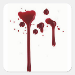 blood splatter fourth square sticker