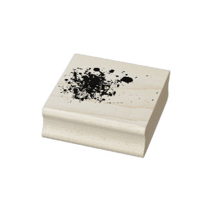Blood Splatter Halloween Horror Red Ink Rubber Stamp