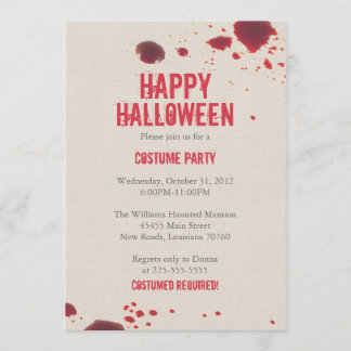 Blood Splatter | Halloween Invitation