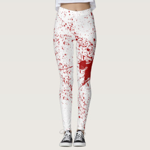 Blood Splatter Halloween Leggings