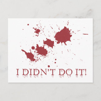 Blood Splatter - I didn't do it Postcard