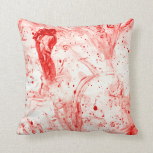 blood splatter mess cushion