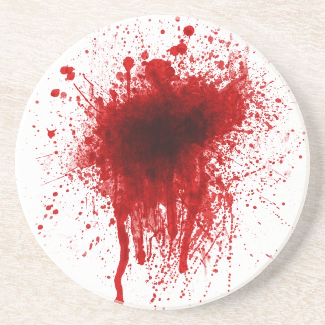 Blood Splatter Realistic Coaster (Front)