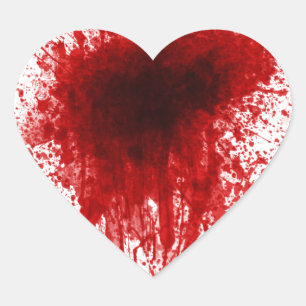 Blood Splatter Realistic Heart Sticker