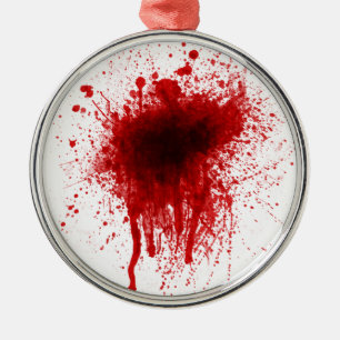 Blood Splatter Realistic Metal Tree Decoration
