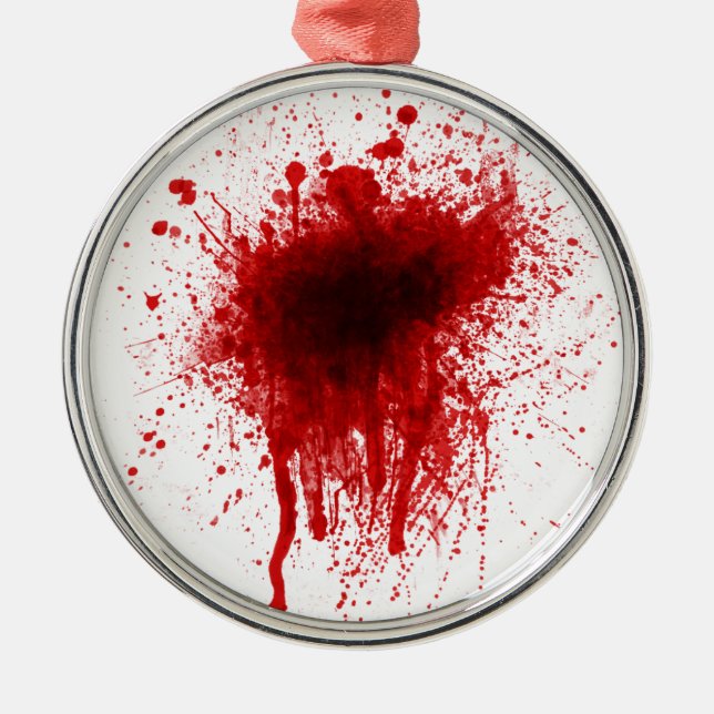 Blood Splatter Realistic Metal Tree Decoration (Front)