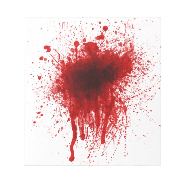 Blood Splatter Realistic Notepad (Front)
