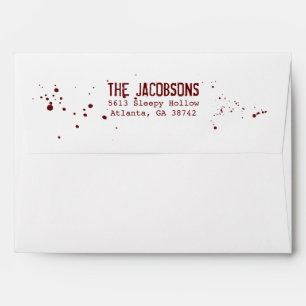 Blood Splatter Scary Halloween Envelope