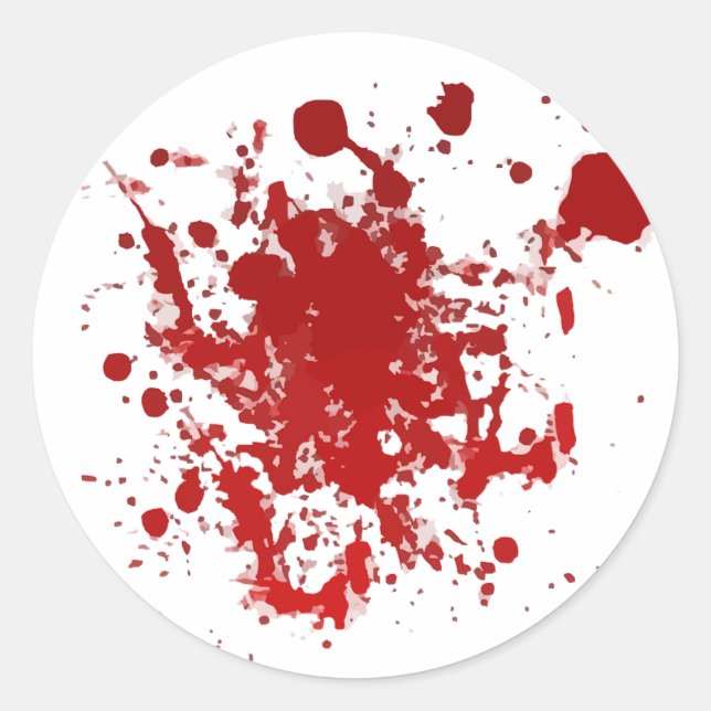 Blood Splatter Stickers for Halloween (Front)