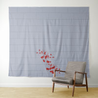 Blood Splattered  Block Wall Halloween Backdrop