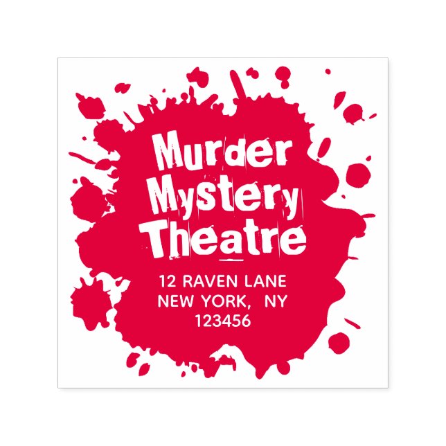 Blood Stain Blot - Halloween Return Address Self-inking Stamp (Design)