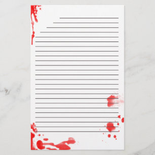 Blood Stained Stationary Stationery