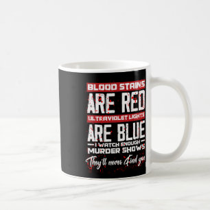 Blood Stains Are Red Ultraviolet Lights Are Blue H Coffee Mug