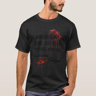 Blood Stains Are Red Ultraviolet Lights Are Blue H T-Shirt