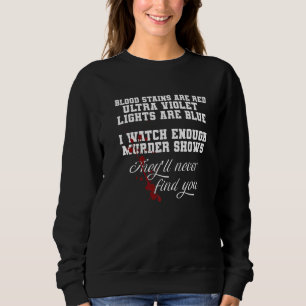 Blood Stains Red Ultraviolet Lights Blue Hand Bloo Sweatshirt