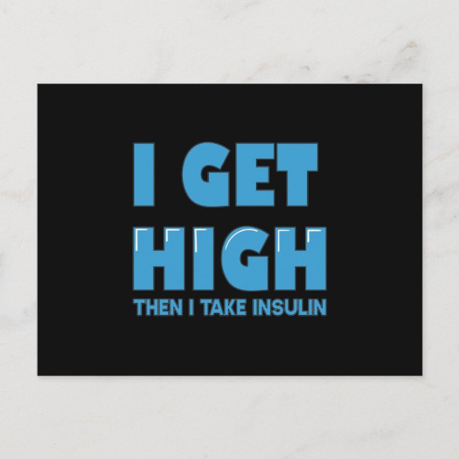 Blood Sugar Diabetes Joke Postcard (Front)