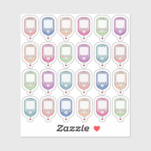 Blood Sugar Tracker Label Glucose Meter Monitoring