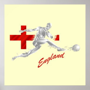 Blood Sweat and England - football fans gifts Poster