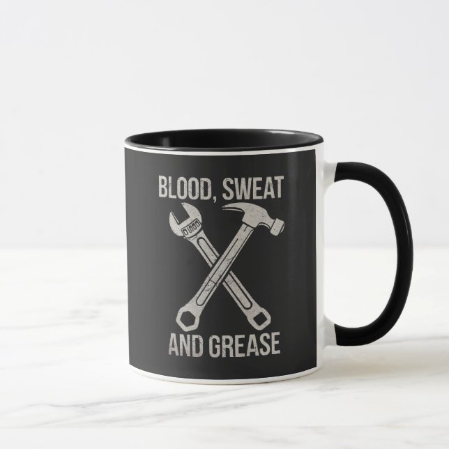Blood Sweat And Grease  Mug (Right)