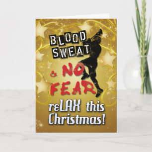 Blood Sweat & No Fear Lacrosse Christmas Card