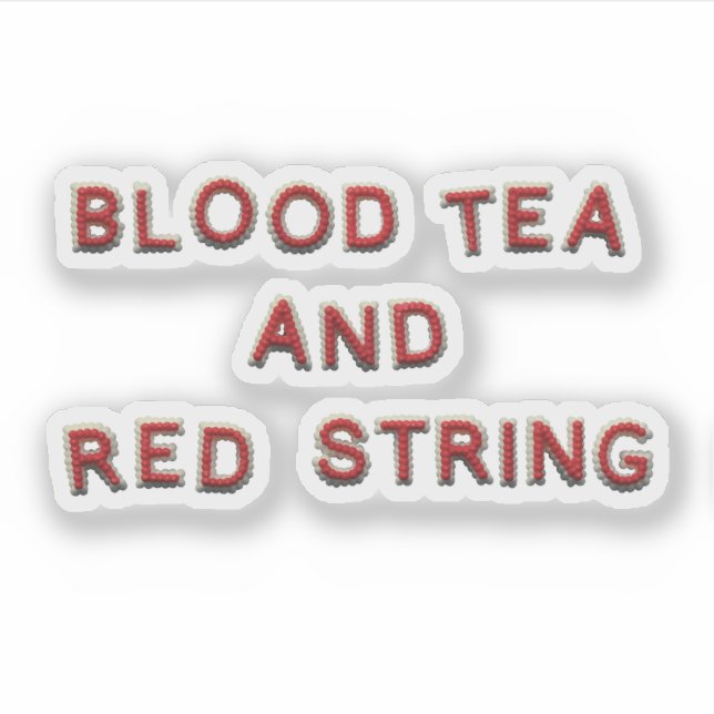 BLOOD TEA AND RED STRING Candy Letters (Front)