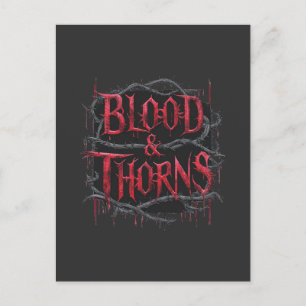 Blood & Thorns Gothic Design – Dark and Edgy Postcard
