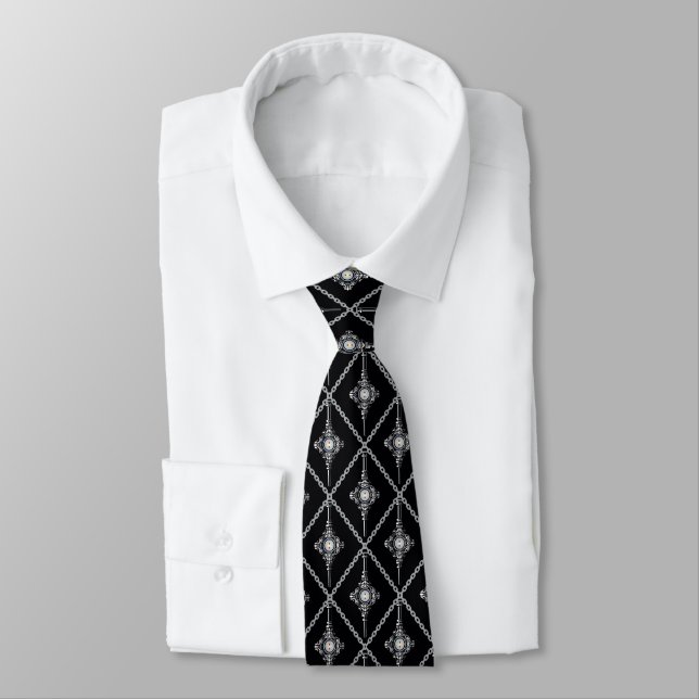 Blood Troth Pattern Tie (Tied)