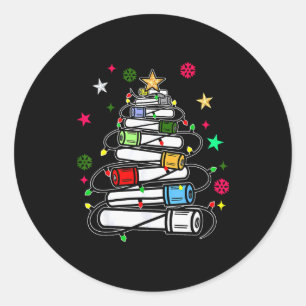 Blood Tube Christmas Tree Phlebotomist Tech Phleb  Classic Round Sticker