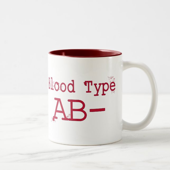 Blood Type AB Negative Two-Tone Coffee Mug (Right)