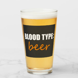 blood type beer glass