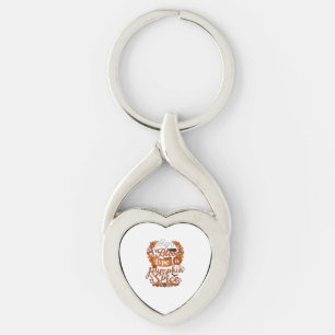 Blood Type Is Pumpkin Spice Halloween Black Cat Key Ring