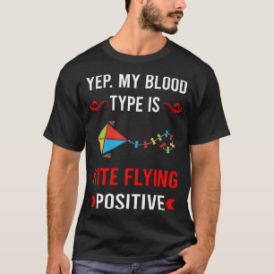 Blood Type Kite Flying T-Shirt