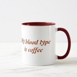 Blood type mug