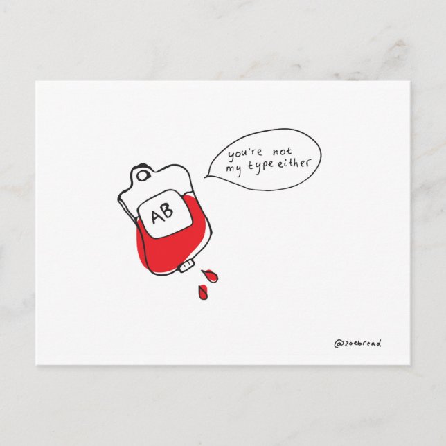 blood type postcard (Front)