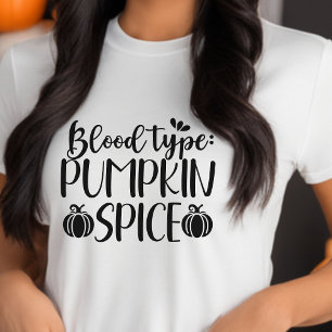 Blood Type Pumpkin Spice Halloween Nurse Tri-Blend Shirt