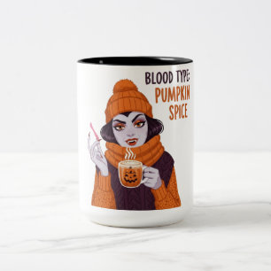 Blood Type: Pumpkin Spice Two-Tone Coffee Mug