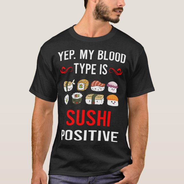 Blood Type Sushi Making T-Shirt (Front)