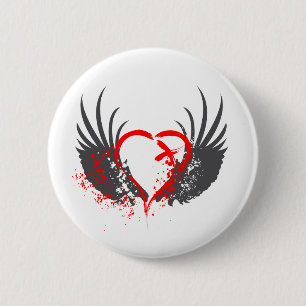 Blood Wings - Emo, Rock, goth, alternative, grunge 6 Cm Round Badge
