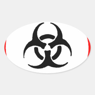 bloodborne pathogens oval sticker