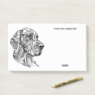 Bloodhound Abstract Art Dog Name Post-it Notes