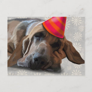 Bloodhound After the Party Invitation Postcard