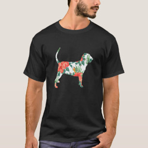 Bloodhound Aloha Hawaiian Dog T-Shirt