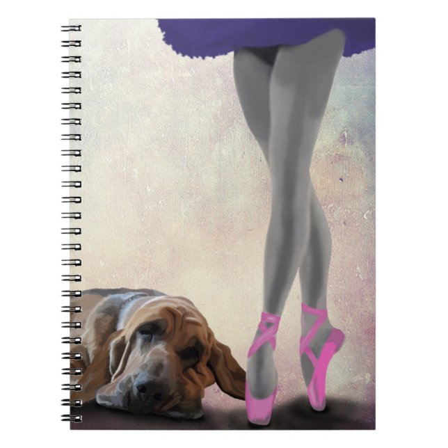 Bloodhound And Ballet Dancer Notebook (Front)