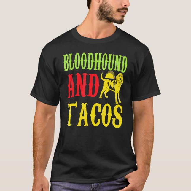 Bloodhound And Tacos Pet T-Shirt (Front)