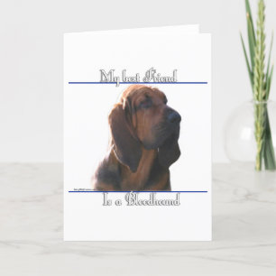 Bloodhound Best Friend; Bloodhound gifts;  Holiday Card