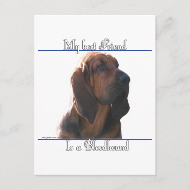 Bloodhound Best Friend; Bloodhound gifts;  Postcard (Front)